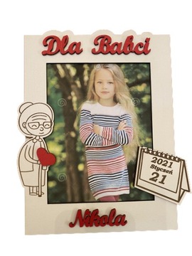 Dzień Babci ramka pionowa HDF prezent duża