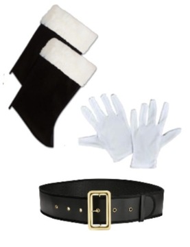 Костюм Деда Мороза, костюм Деда Мороза, сумка, колокольчик, борода, мешок