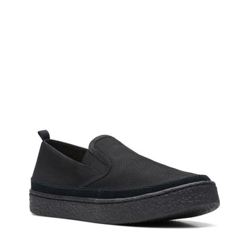 Trampki damskie Clarks Barleigh Slip skórzane czarne 37.5