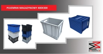 POJEMNIK MAGAZYNOWY 400x300x270 NIEBIESKI