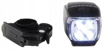 LAMPKA ROWEROWA Z POJEMNYM AKUMULATOREM WODOODPORNA + TYLNA LAMPKA LED