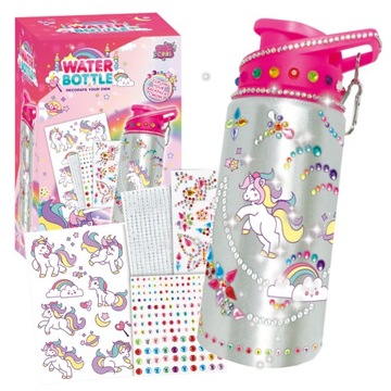 БУТЫЛКА ДЛЯ ВОДЫ ДЛЯ ДЕВОЧКИ БУТЫЛКА СДЕЛАЙ САМ СДЕЛАЙ САМ Бриллианты единорога