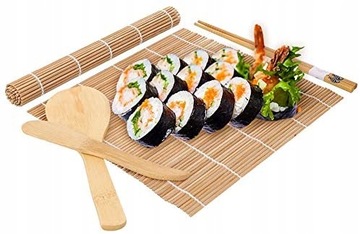 Bambusowy Zestaw do sushi Smukee 14 elementów