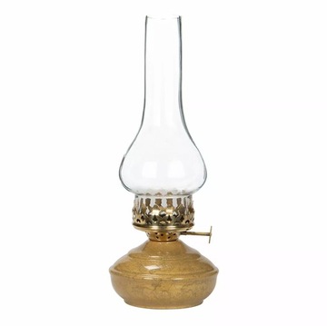 ŚWIECZNIK tealight LAMPA NAFTOWA żółta muszardowa wys. 27cm
