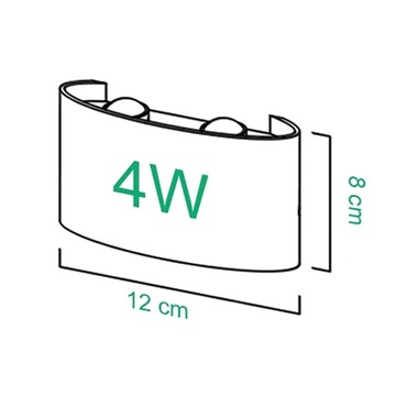 ФАСАДНЫЙ НАСТЕННЫЙ СВЕТИЛЬНИК НАРУЖНЫЙ СВЕТОДИОДНЫЙ НАСТЕННЫЙ СВЕТИЛЬНИК 4ВТ IP65 ВВЕРХ ВНИЗ