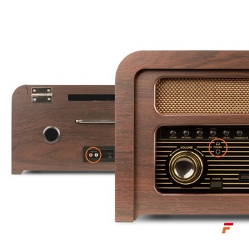 Проигрыватель VINTAGE, стерео BT CD USB, FM-радио DAB+