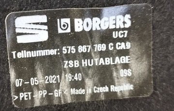 POLIČKA KUFRU SEAT ATECA 575867769C