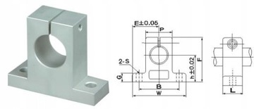 SK 30 КОНЦЕВОЙ КРОНШТЕЙН ЛИНЕЙНОГО ВАЛА CNC FI 30MM