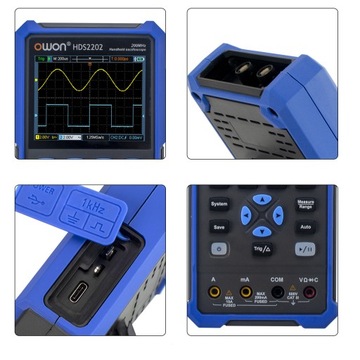 Цифровой осциллограф OWON HDS2202 + мультиметр