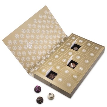 Золотая книга Адвент-календаря с бельгийскими пралине Chocolissimo