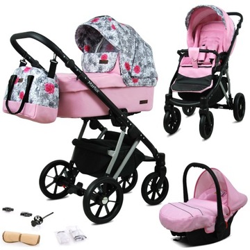 Wózek 3w1 dziecięcy spacerówka BabyLux MARLUX ALU