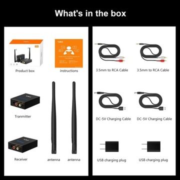 Беспроводной передатчик удлинитель аудиосигнала RT5066 1MII 100 м 2,4 ГГц