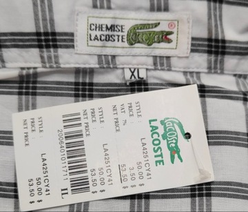 Wr) LACOST,E ОРИГИНАЛЬНАЯ МУЖСКАЯ РУБАШКА, КР.РУКАВ, размер XL