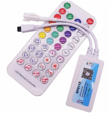 Kontroler Bluetooth Muzyczny SP611 do taśm cyfrowych WS2811 WS2812B Pilot
