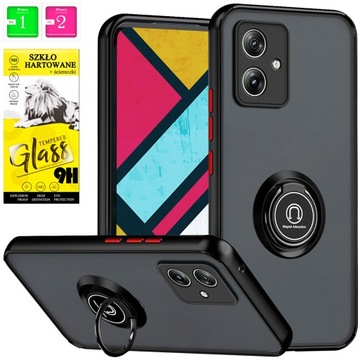 Etui PLECKI Pancerne RING POKROWIEC SZKŁO do Motorola Moto G54 / G54 Power