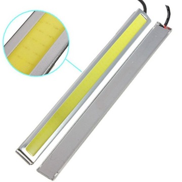 ŚWIATŁA DRL COB LED 20W dzienne srebrne