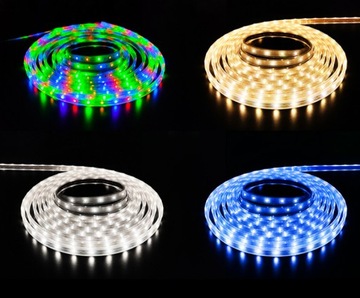 СОЛНЕЧНАЯ СВЕТОДИОДНАЯ ЛЕНТА SMD ВОДОНЕПРОНИЦАЕМАЯ 5М БЕЛАЯ