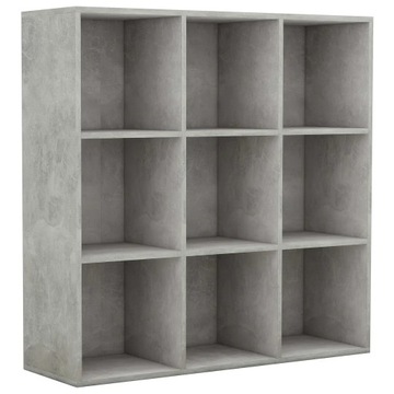Regał na książki, szarość betonu, 98x30x98 cm, pły