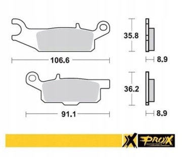 PROX Yamaha Grizzly 700 тормозные колодки 07-19 KPL