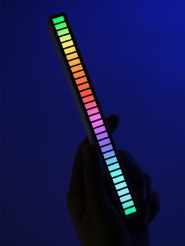 РЕАКЦИЯ USB-СВЕТОДИОДОВ НА ЗВУК NEON RGB LED аккумулятор