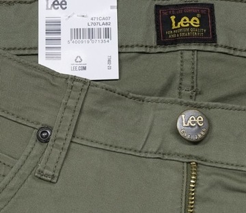 LEE DAREN lichen green spodnie straight W30 L32