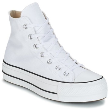 Converse buty trampki damskie wysokie białe platforma 560846C 35
