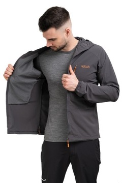 Мужская легкая треккинговая куртка софтшелл Rab Borealis-графен м