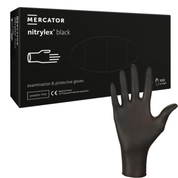 ПЕРЧАТКИ НИТРИЛОВЫЕ MERCATOR ЧЕРНЫЕ M