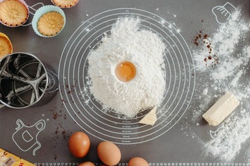 СИЛИКОНОВАЯ ДОСКА + РОЛИК 2в1 КУХОННЫЙ КОВрик НАБОР СИЛИКОНОВЫХ ПОДКЛАДОК ДЛЯ КУХОННОГО КОВРИКА