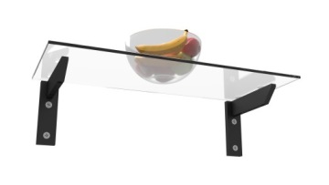 2 X КРОНШТЕЙН ДЛЯ ПОДДЕРЖКИ ПОЛКИ 120 ММ ЧЕРНЫЙ