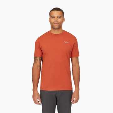 Мужская футболка Rab Stance Mountain Peak красная глина L