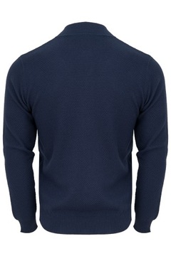 M&M lekki sweter męski kardigan rozpinany suwak niebieski rozm. 3XL
