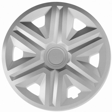 4x Kołpaki uniwersalne Action Silver srebrne 15 cali na koła samochodowe