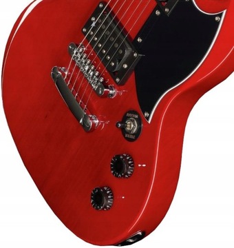 DC-200 CH Красная электрогитара SG типа Harley Benton + Course, Медиаторы