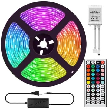 TAŚMA LED SMD 5050 5m IP65 KOLOROWA RGB PILOT