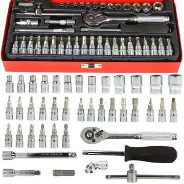 ZESTAW KLUCZY NASADOWYCH TORX 1/4 + BITY 42 elem.