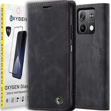 Etui CASE kabura OXYGEN BooK do Xiaomi Redmi NOTE 13 PRO 5G |szkło 9H