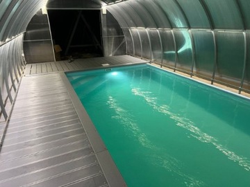 Всесезонная крыша для бассейна из поликарбоната «ПЕРСЕЯ» 4х4м.