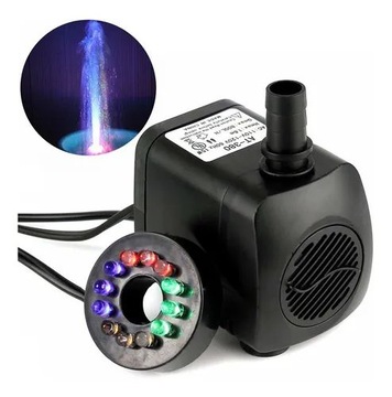Pompa wodna z fontanną 12 LED Staw ogrodowy