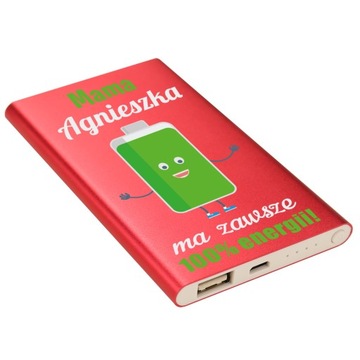 Prezent DZIEŃ MAMY matki POWERBANK IMIĘ upominek