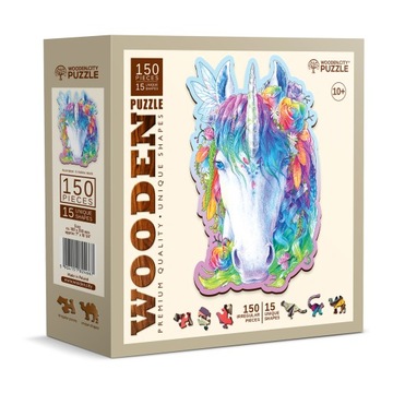 Puzzle Drewniane Stylowy Jednorożec 150 el