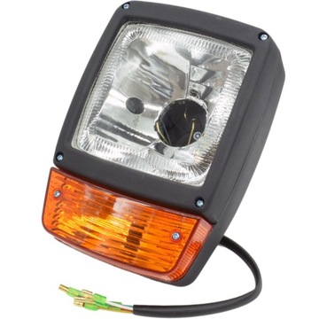 REFLEKTOR LAMPA Z KIERUNKOWSKAZEM TRAKTOR WOZIDŁO KOPARKA WIDLAK LEWA H4