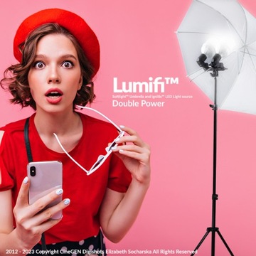 ФОТОЛАМПА 2x LED 100Вт + штатив + зонт