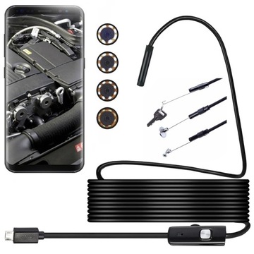 Камера для осмотра эндоскопа Android ПК USB 5 м со светодиодом