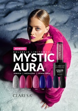 CLARESA MYSTIC AURA 2 ГИБРИДНЫЙ ЛАК ДЛЯ НОГТЕЙ ИНТЕНСИВНЫЙ РОЗОВЫЙ 5 г