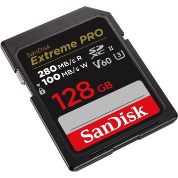 SANDISK EXTREME PRO SDXC 128 ГБ 280/100 МБ V60