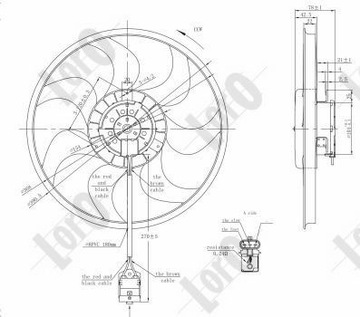 ABAKUS 037-014-0002 VENTILÁTOR CHLAZENÍ MOTORU