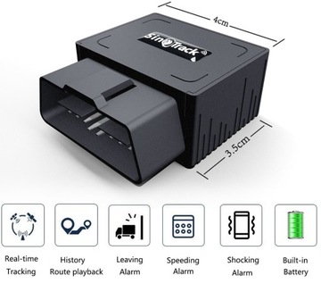 LOKALIZATOR DO SAMOCHODU AUTA MONITORING GPS GSM OBD2 ST902 SINOTRACK