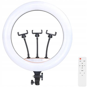 КОЛЬЦЕВАЯ ЛАМПА 240ВТ КОЛЬЦОВАЯ СВЕТОДИОДНАЯ 45см БОЛЬШОЙ ПУЛЬТ ДИСТАНЦИОННОГО УПРАВЛЕНИЯ + ШТАТИВ 220см ДЛЯ ТЕЛЕФОНА