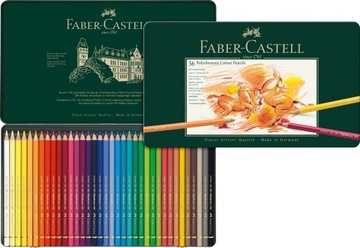 FABER-CASTELL Kredki Polychromos 36 kol METALOWE opakowanie DUŻY zestaw